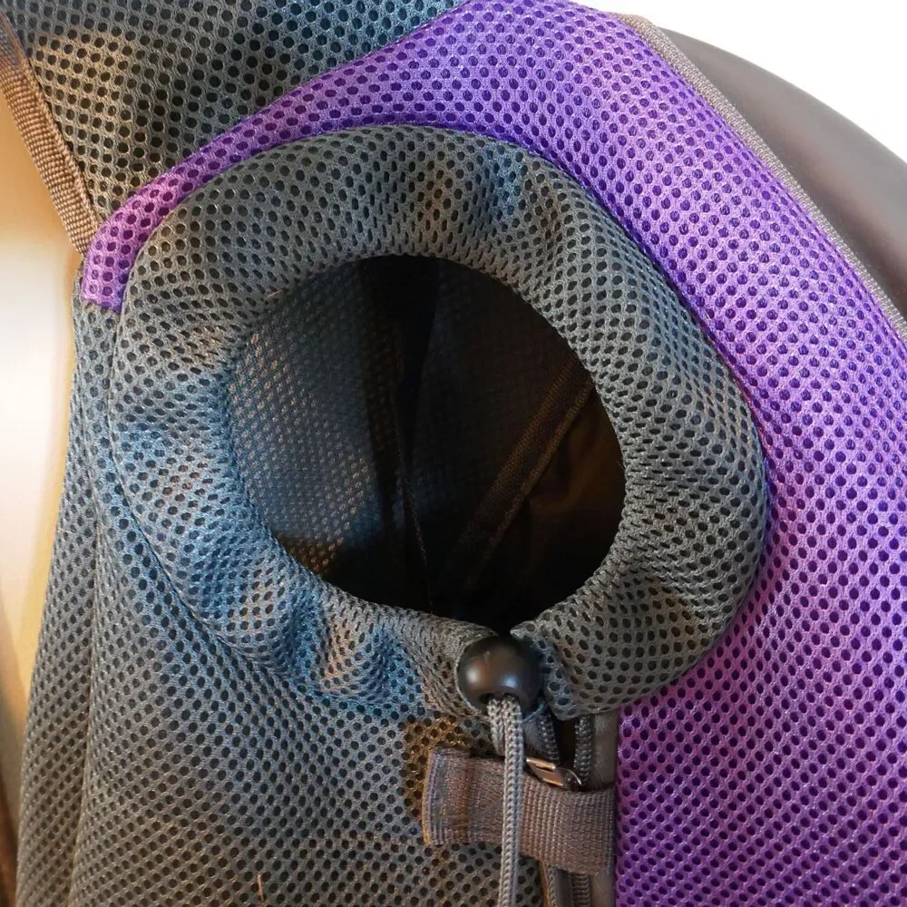 Pet Carrier Puppy Mesh Sling Dog Cat Carrier Travel Tote Bag PURPLE Portable